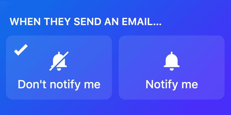 notification options