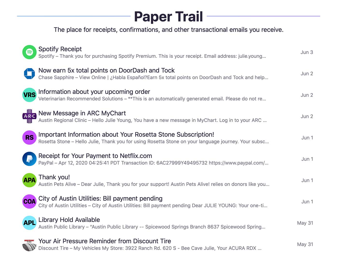 The Paper Trail